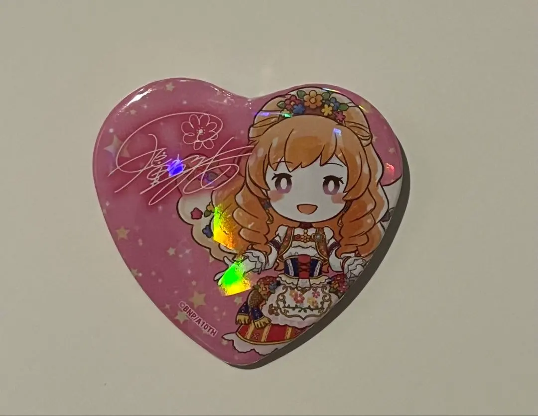 【姫里マリア】アイカツ！衣装展 ホログラムハート缶バッジ