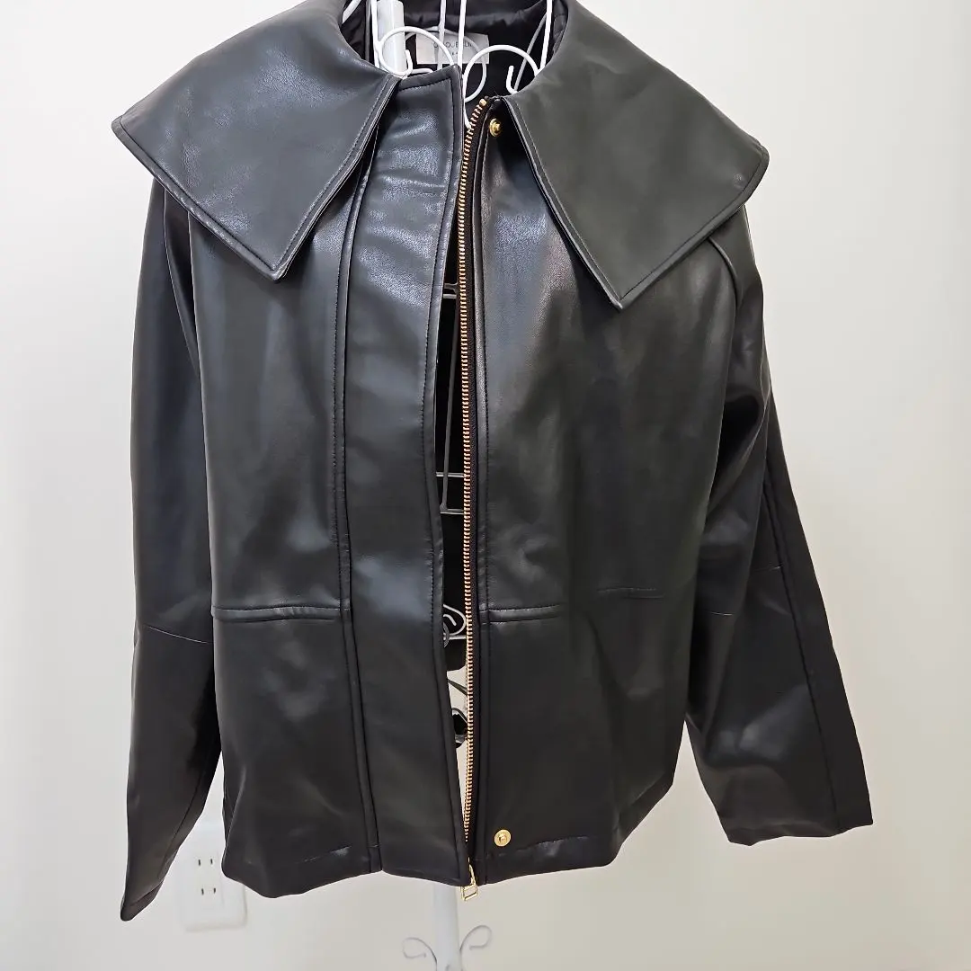 OPAQUE.CLIP レザージャケット オペークドットクリップ ブラック　36