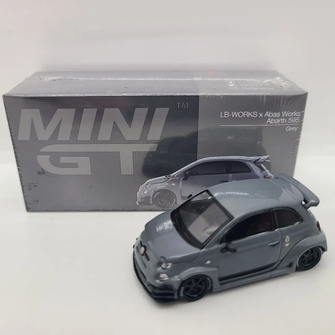 MINI GT 1/64 アバルト595 LB-WORKS×Abas～灰【新品】