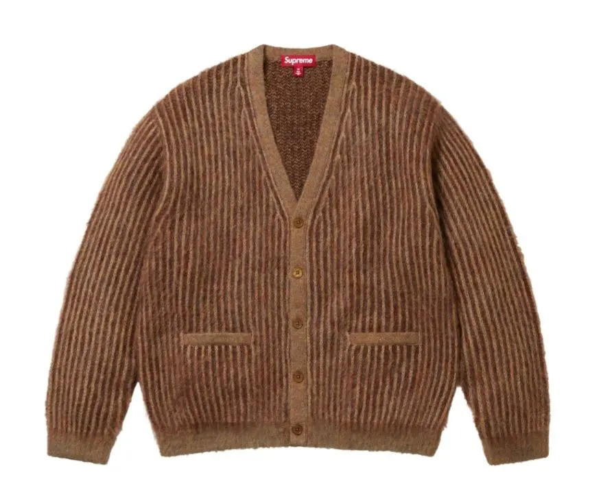 新品L Supreme 2-Tone Mohair Cardigan