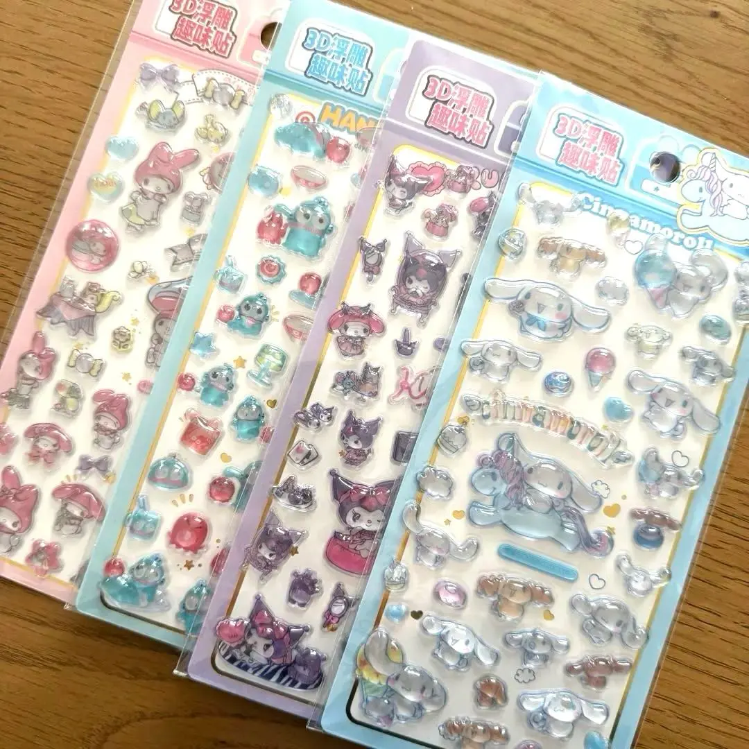 《新品》SANRIO 立体シール　マイメロ　シナモン等　4種セット　海外限定