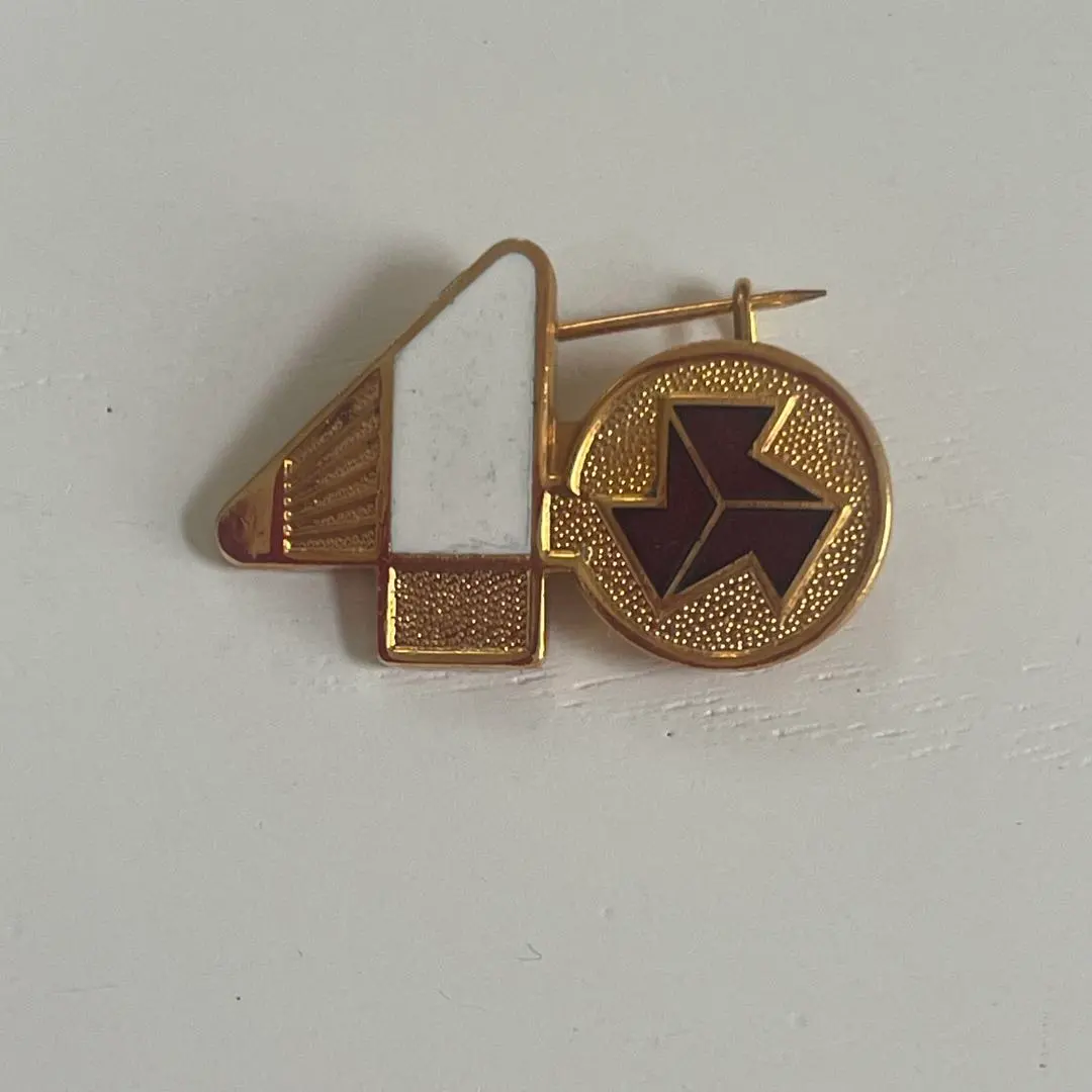 全国高体連専門部 バドミントン 40周年記念 ピンバッジ バッチ レア