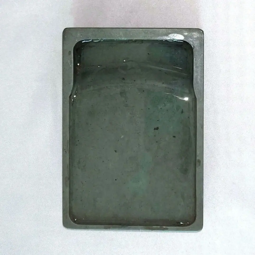 枝村秀寶堂謹製 『赤間石紫青硯』 赤間関名産　淌池硯　希少和硯