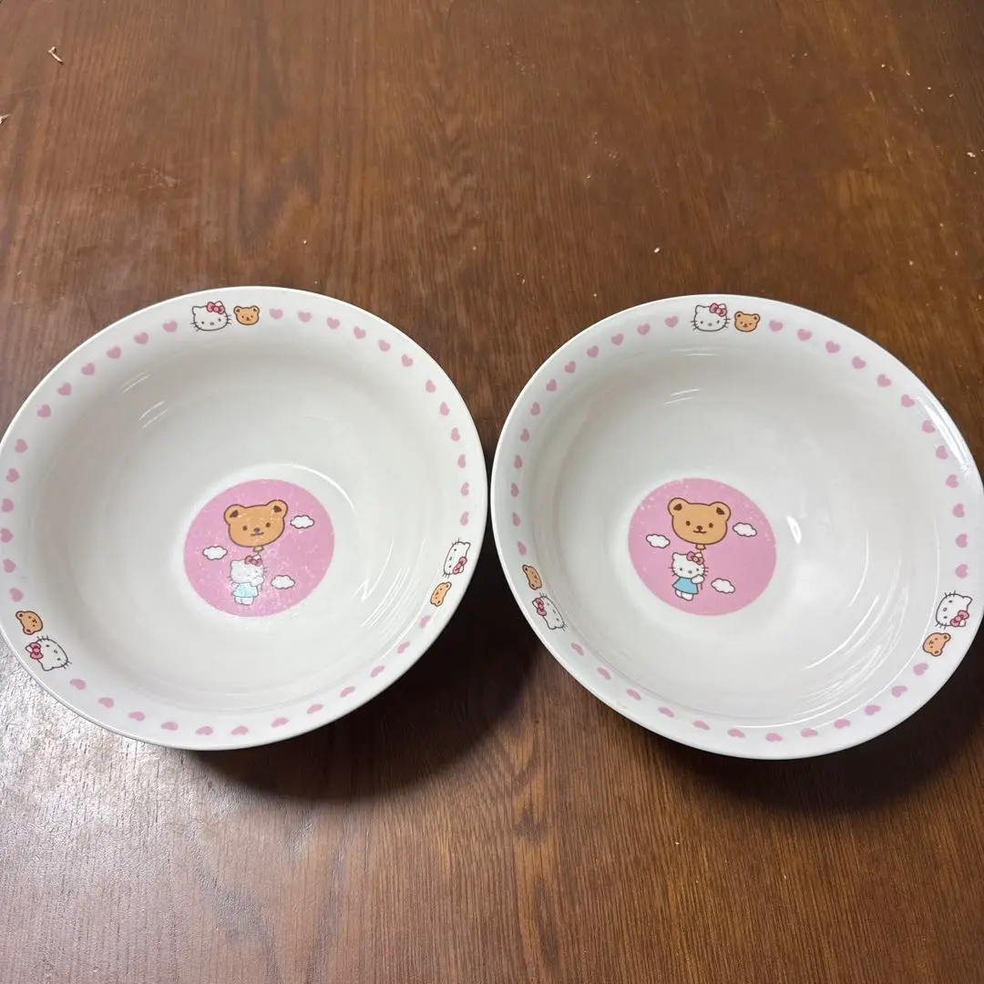 レア 2003 キティ ラーメンどんぶり　2個セット KITTY