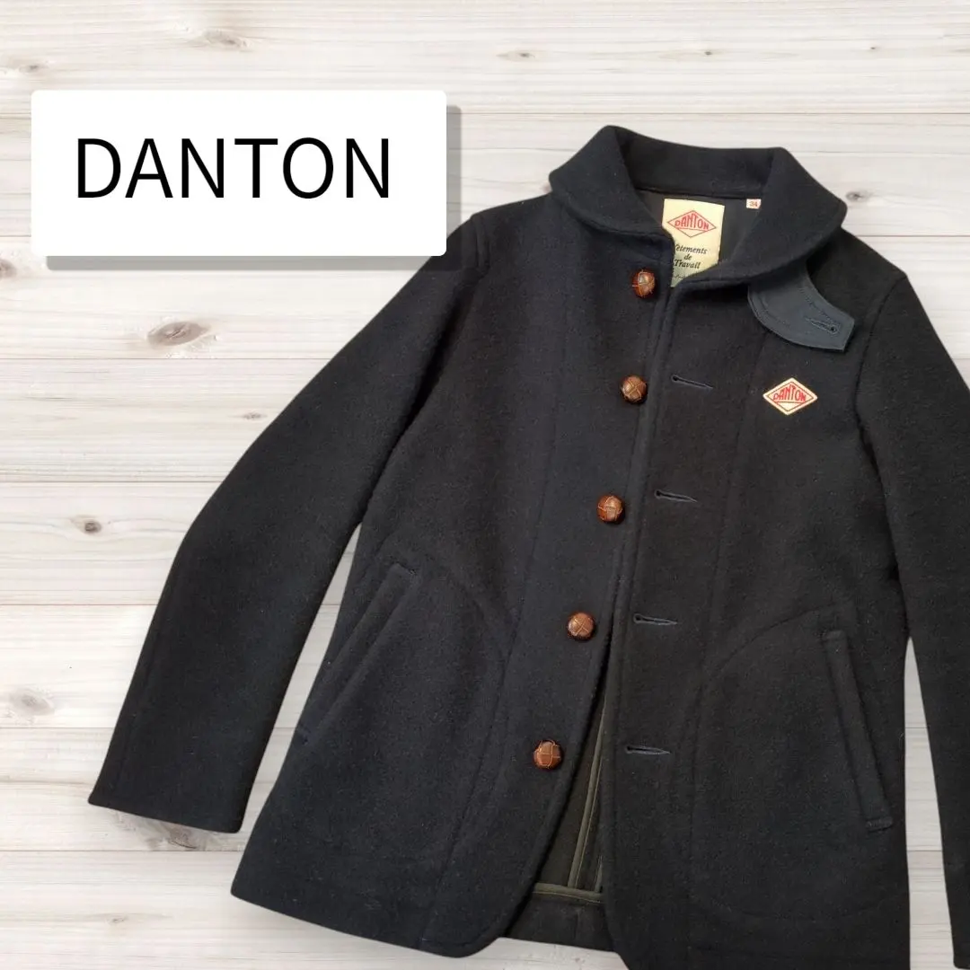 DANTON ダントン ネイビー ウール コート XS 通学 学生