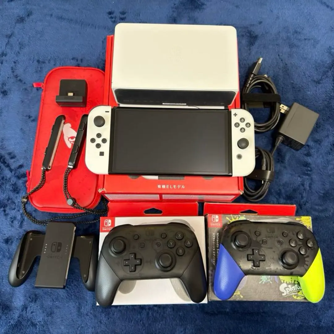 Nintendo Switch 有機EL 本体、Proコン2個、スタンド、ケース