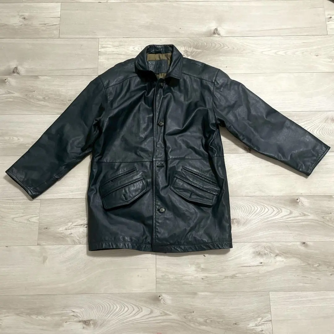 サブアーバン　革ジャケット　牛革　黒　L　ポケット　８０ｓ　シック　無地