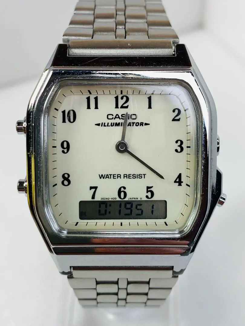 CASIO AQ-232✨稼働中・90年代デザイン・アナデジ・電池式