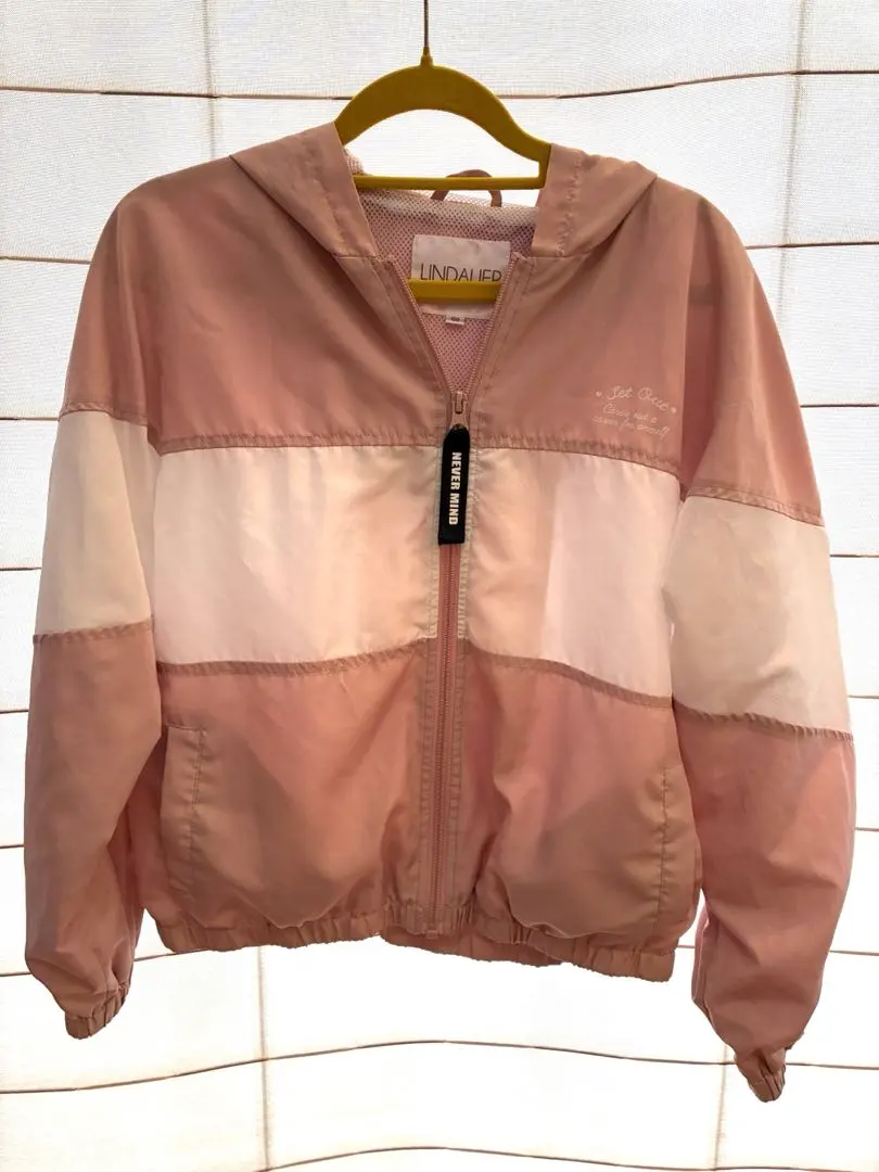 キッズ 女の子 ウインドブレーカー ジャンバー アウター 上着150 ピンク