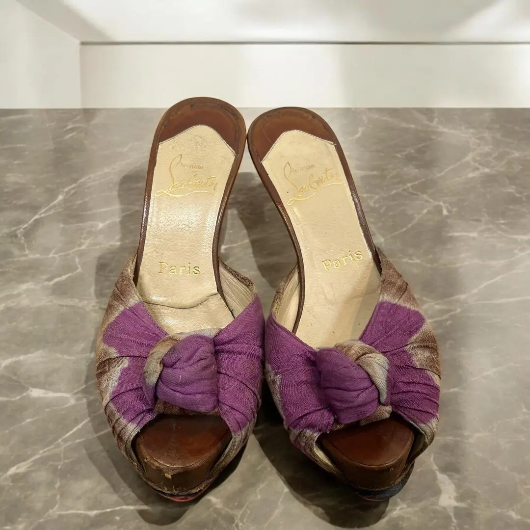 クリスチャンルブタン　靴　オープントゥサンダル 23cm