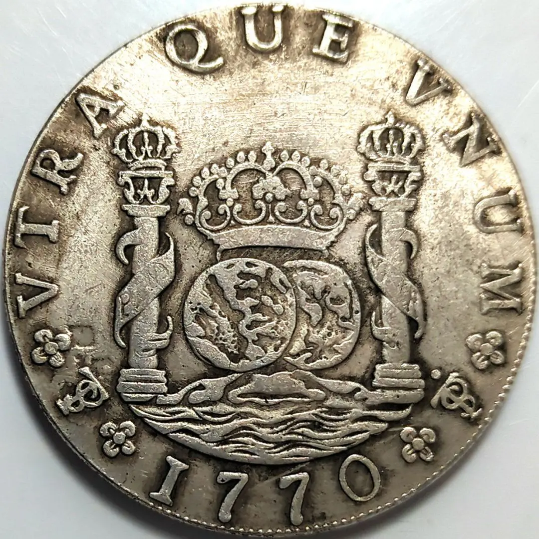 スペイン 1770年 カルロスIII世 戴冠シールドとヘラクレスの柱 A2572