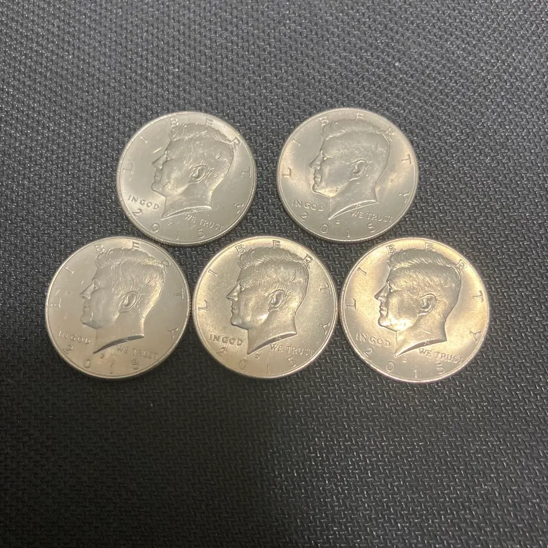 【2015年製5枚揃い】ケネディ ハーフダラー マジック用セット