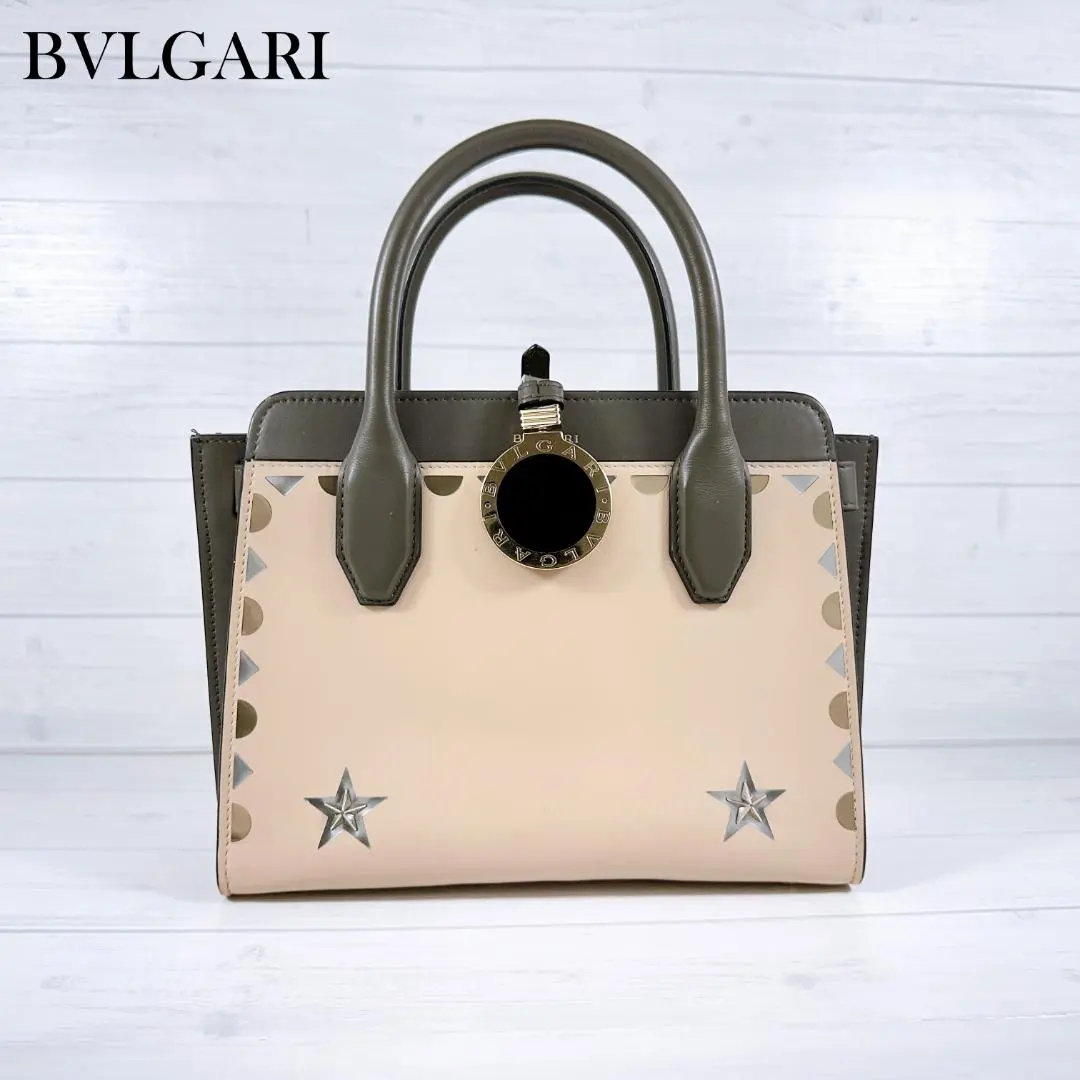 日本限定品 BVLGARI ブルガリ アルバ ハンドバッグ スター スタッズ