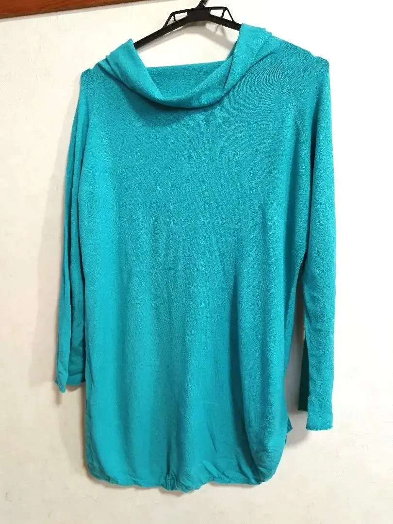 Raymayers ターコイズ ハイネック 七分袖 LL
