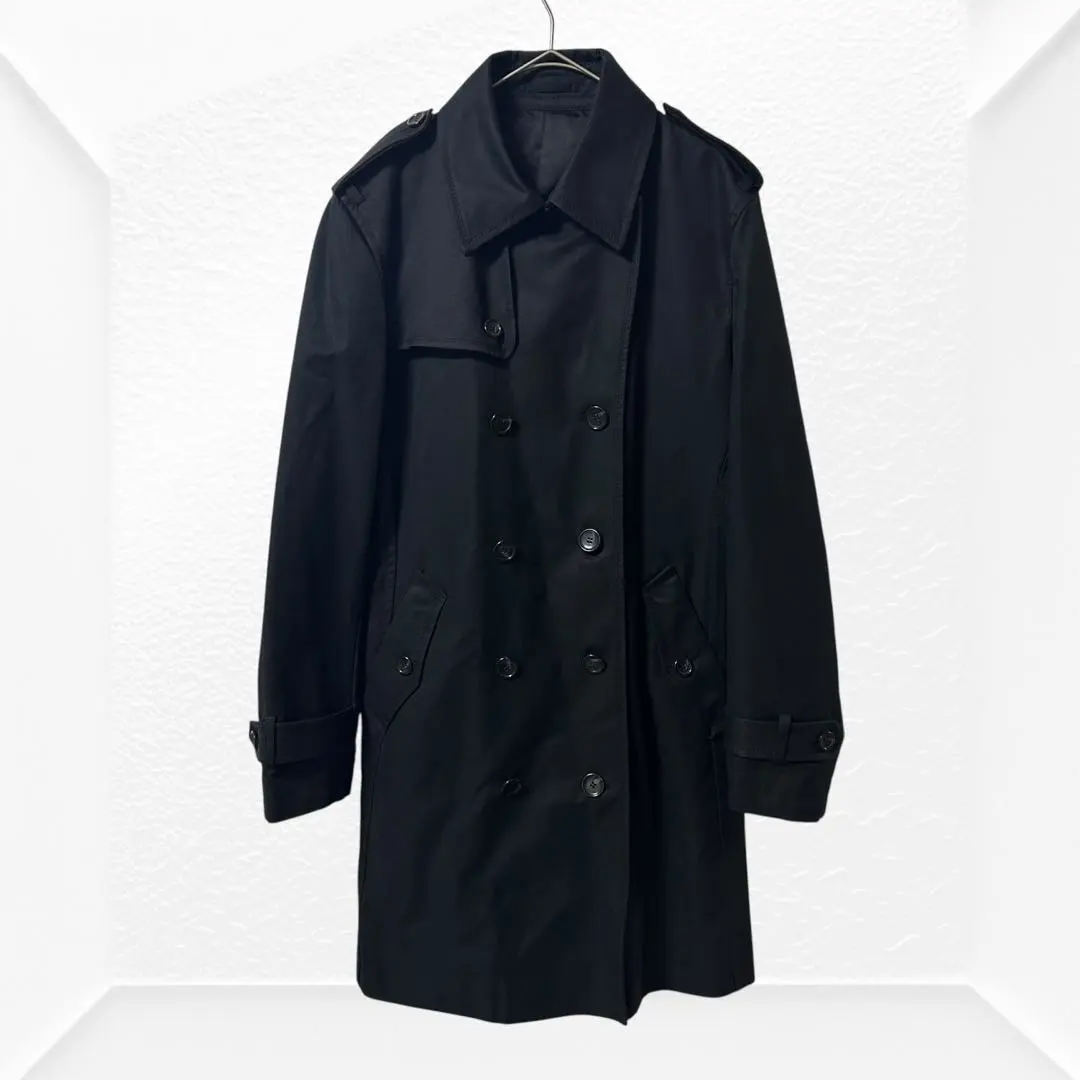 2421☆COMME CA ISM トレンチコート　ブラック　美品　ユニセックス