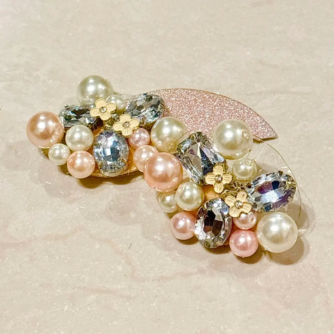 パールとクリスタル　シューズクリップ　シュークリップ