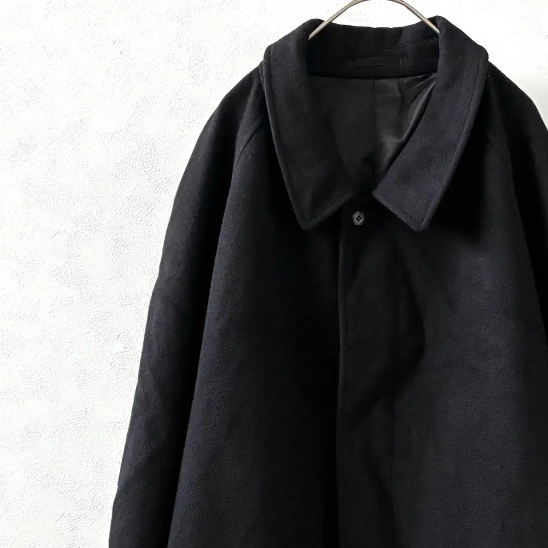Super Angora ステンカラーコート ウール アンゴラ ポケット 大きめ