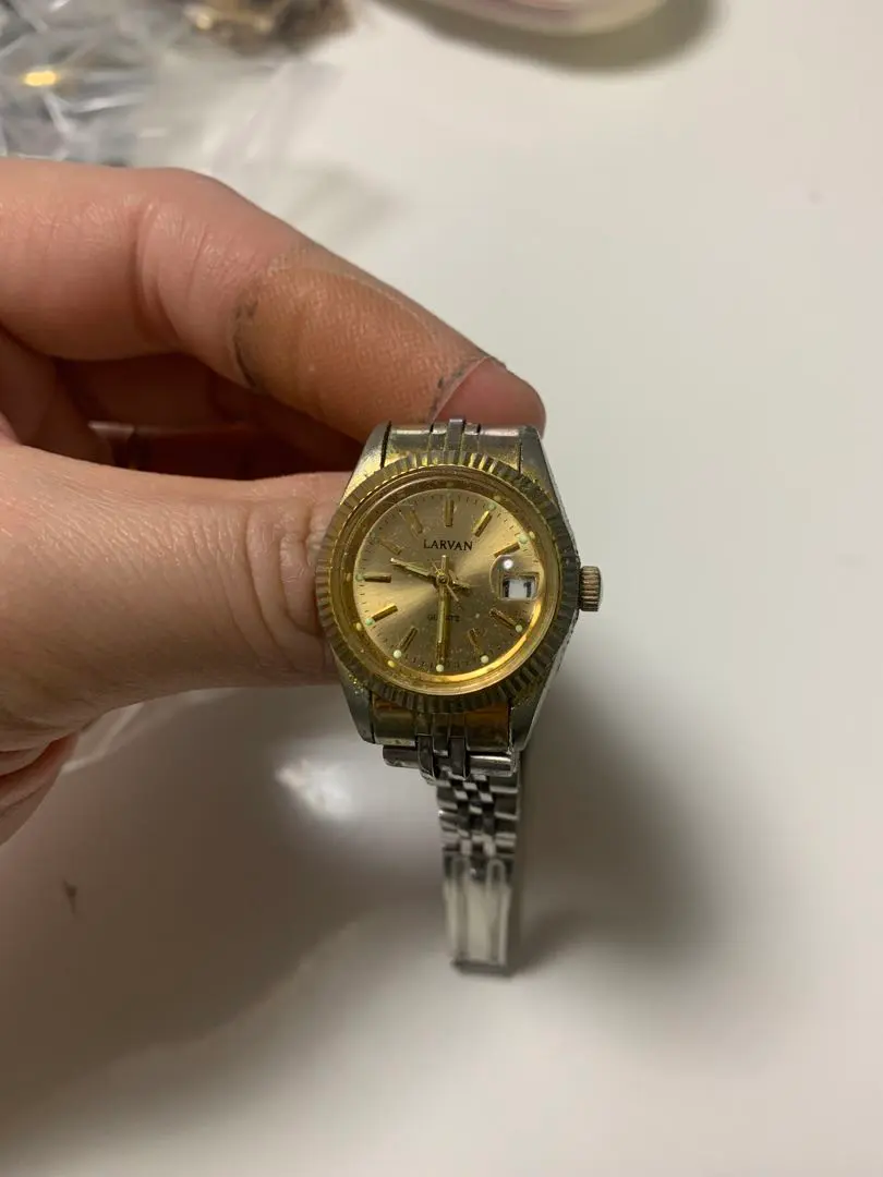 LAVINA アナログ時計 ゴールド/シルバー