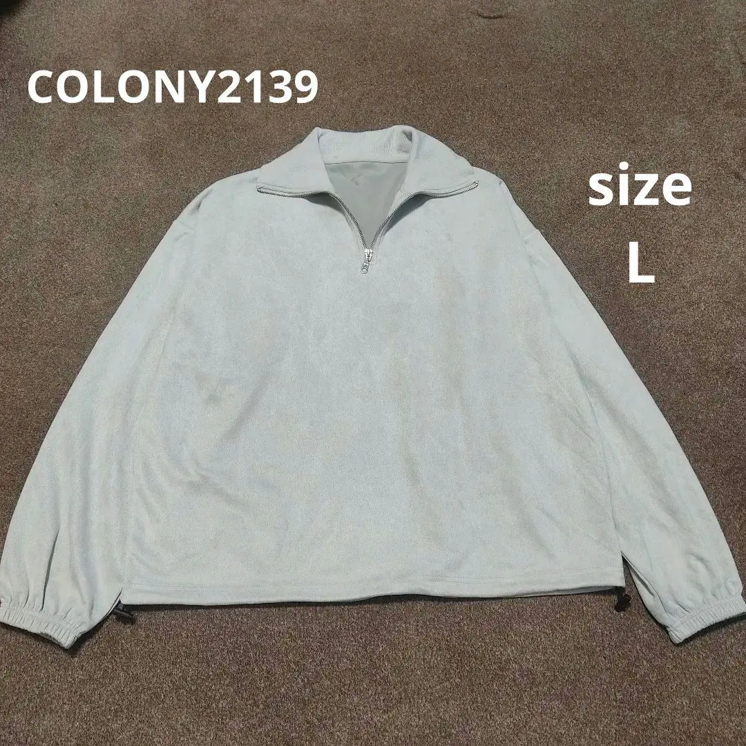 COLONY2139　　スエード調ハーフジッププルオーバー