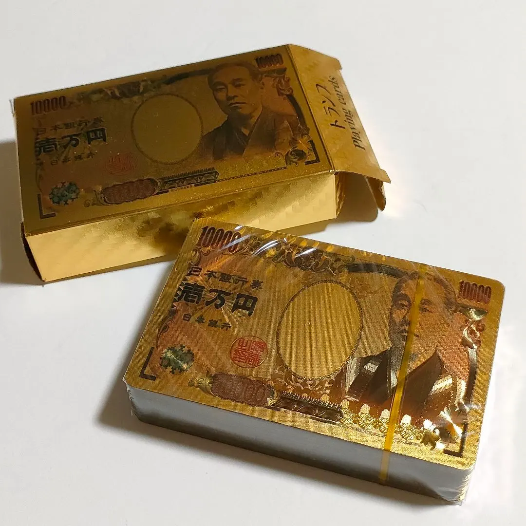 壱万円札柄トランプ ゴールド 金 一万円札柄