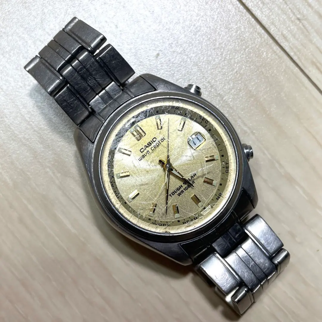 【電波ソーラー】CASIO WAVE CEPTOR 腕時計　⑩