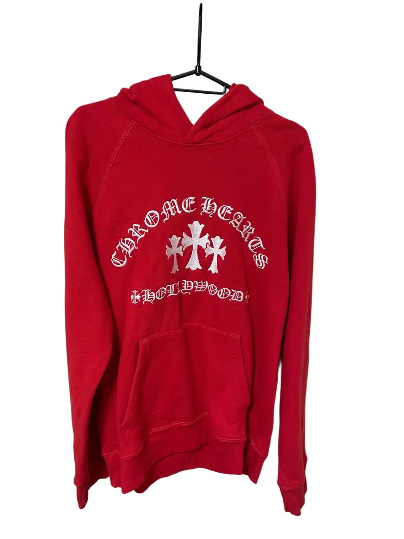 CHROME HEARTS 赤 フード付きパーカー