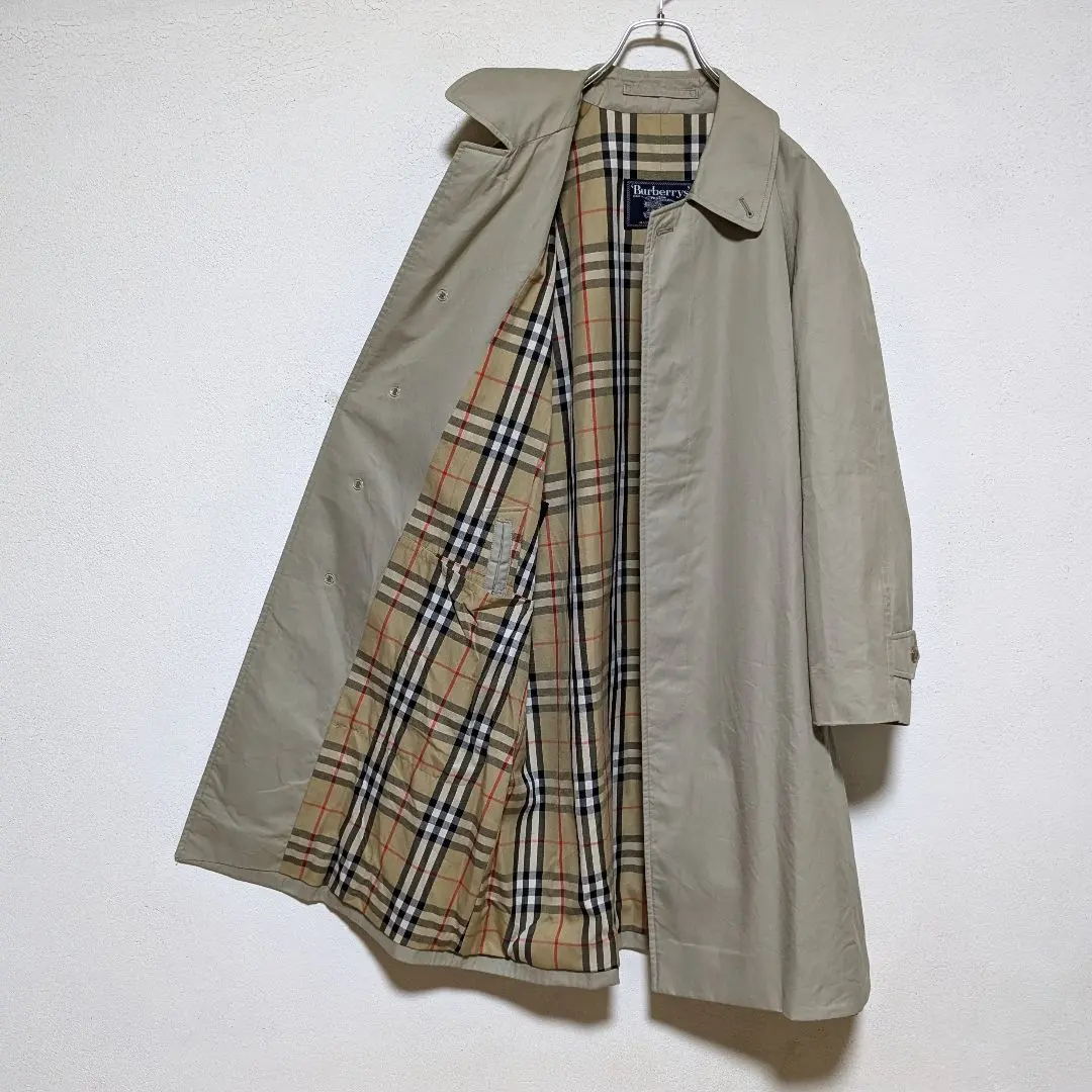 美品 英国製 90s バーバリー ロンドン ステンカラーコート メンズ 23