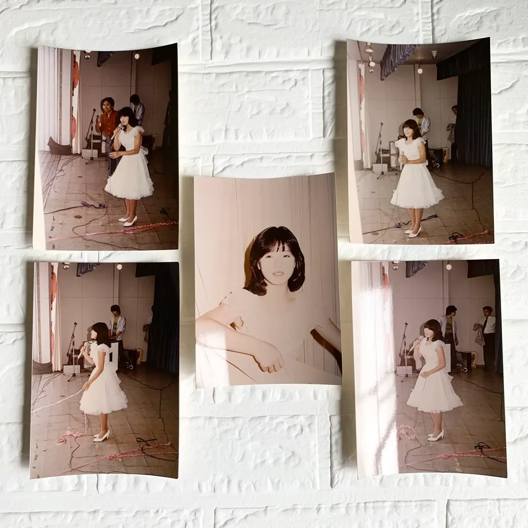 【貴重！】中森明菜 2L判生写真 当時物 5枚セット アイドル 希少 青春