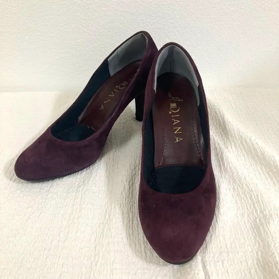 DIANA ダイアナ パンプス ボルドー スエード調