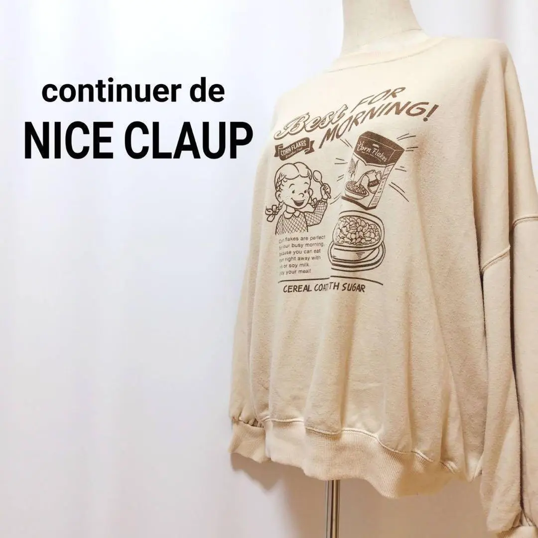 NICE CLAUP　ゆるダボ　レトロ スウェット トレーナー
