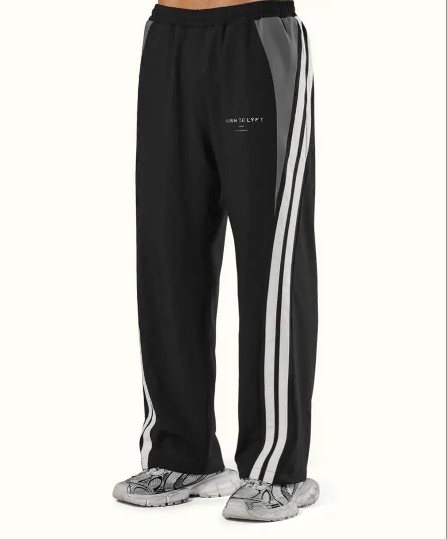リフトBORN TO LYFT ストライプパンツ ブラック