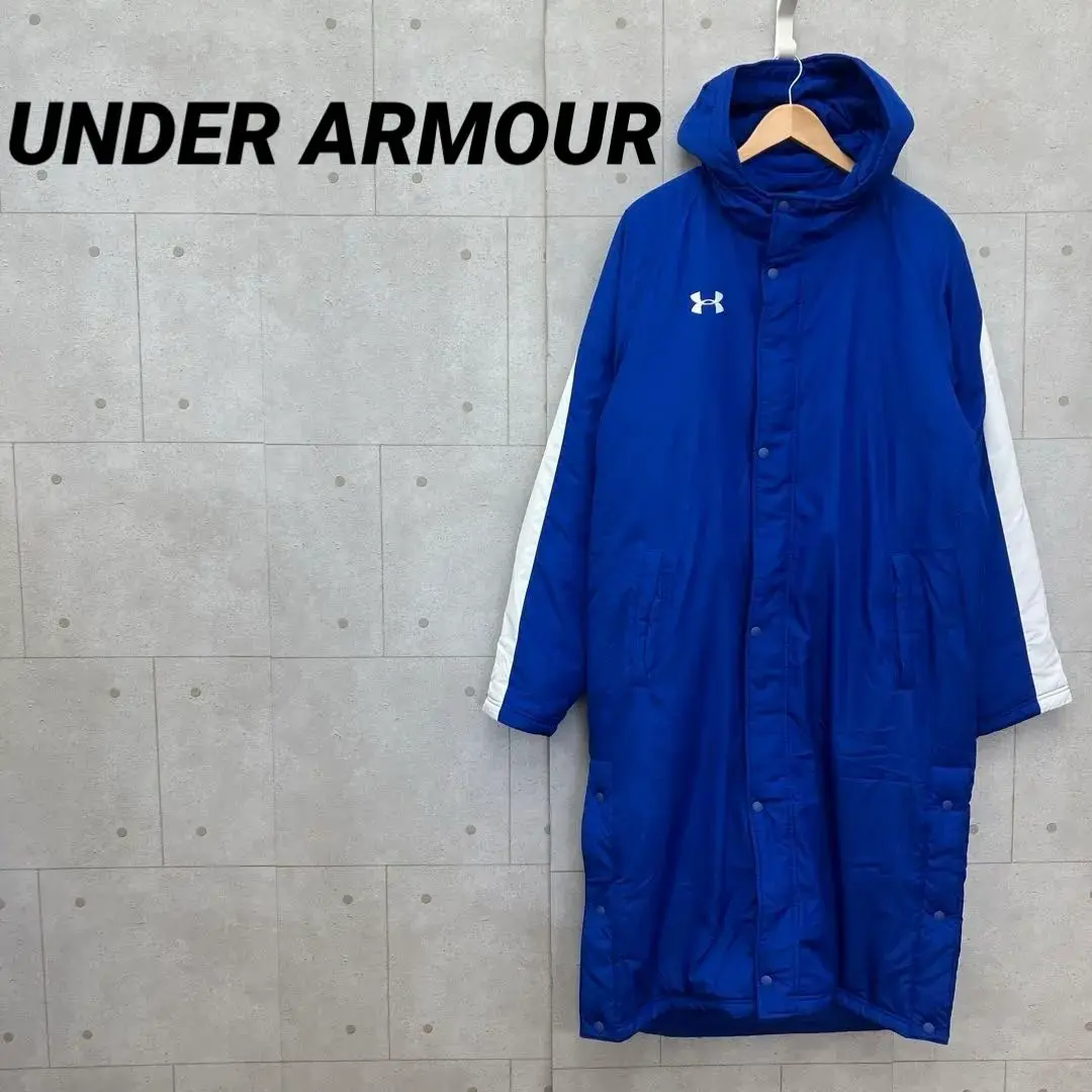 UNDER ARMOUR ベンチコート ロングジャケット UAチーム LG 青