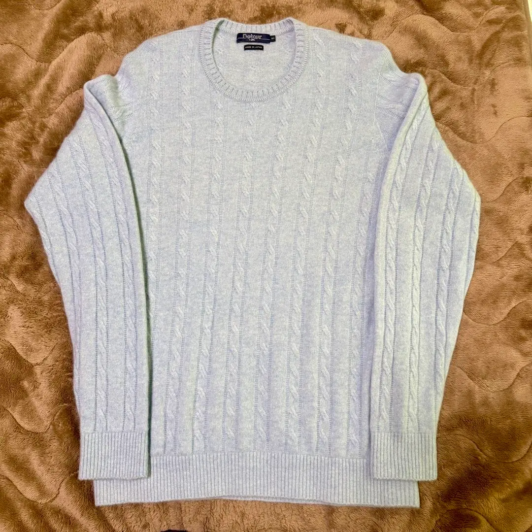 gim 100%カシミヤ ケーブルニットセーター