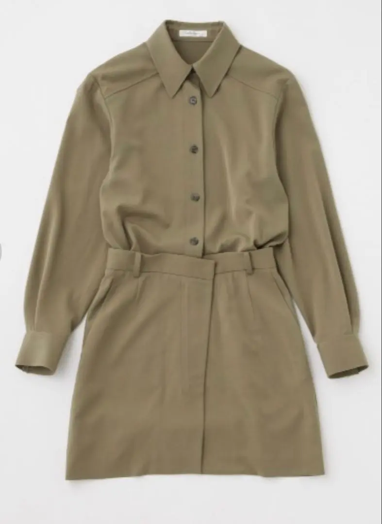 MOUSSY SHIRT MINI COMBI ドレス カーキ