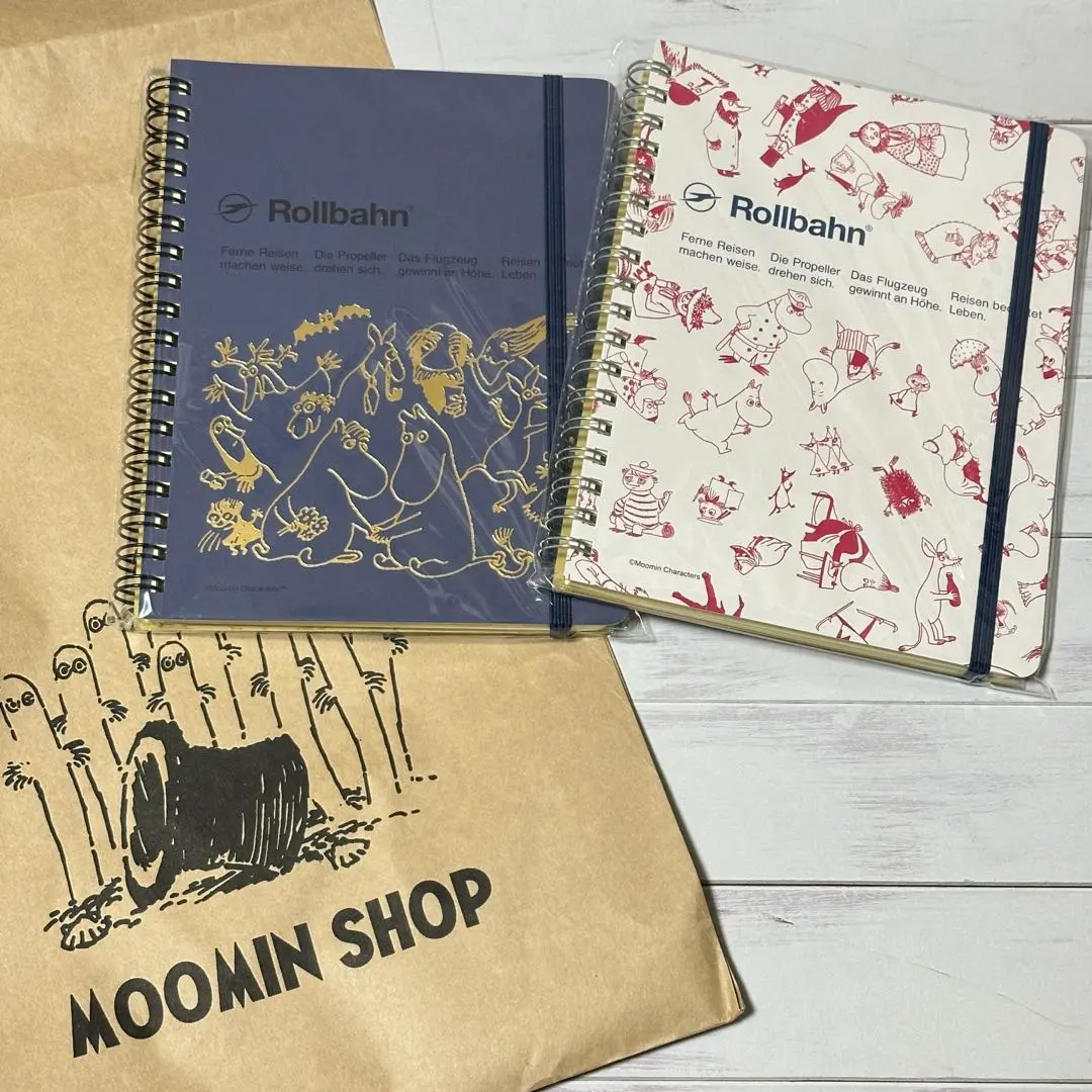 ムーミンショップ限定　ムーミン80周年特別デザイン　ロルバーン L 2柄セット