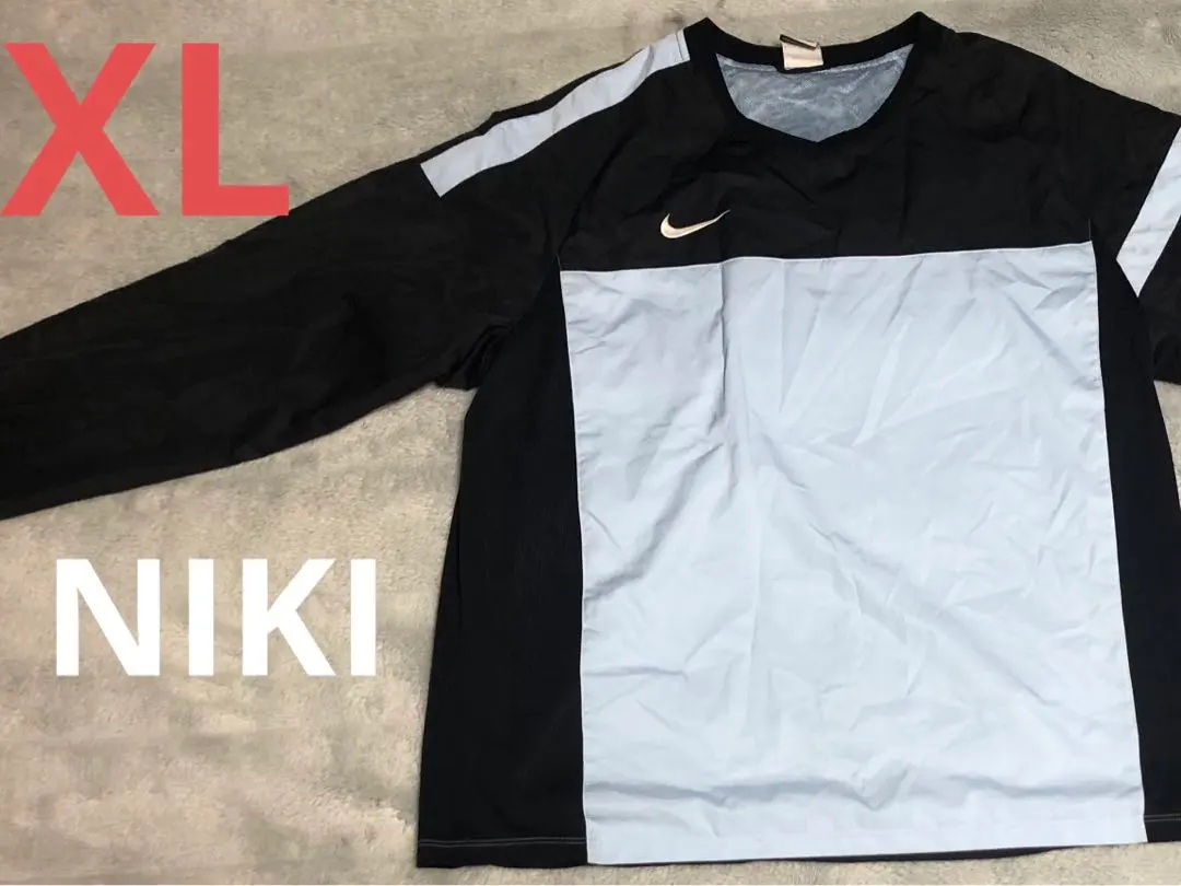 NIKE ナイキ ナイロンジャケット プルオーバー ブラック XXL【やや傷あり