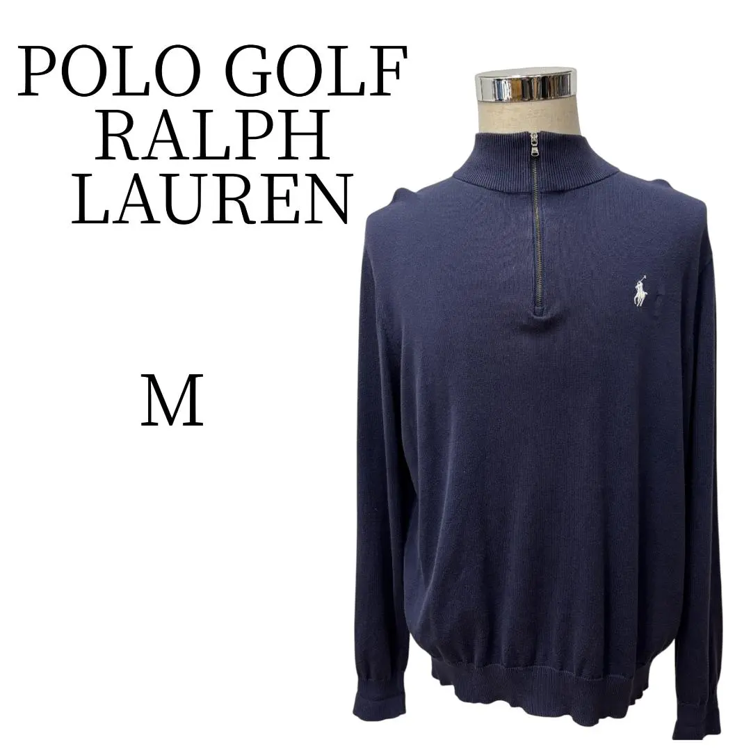 ★美品 ポロゴルフラルフローレン ネイビー 長袖 ニット・セーター M