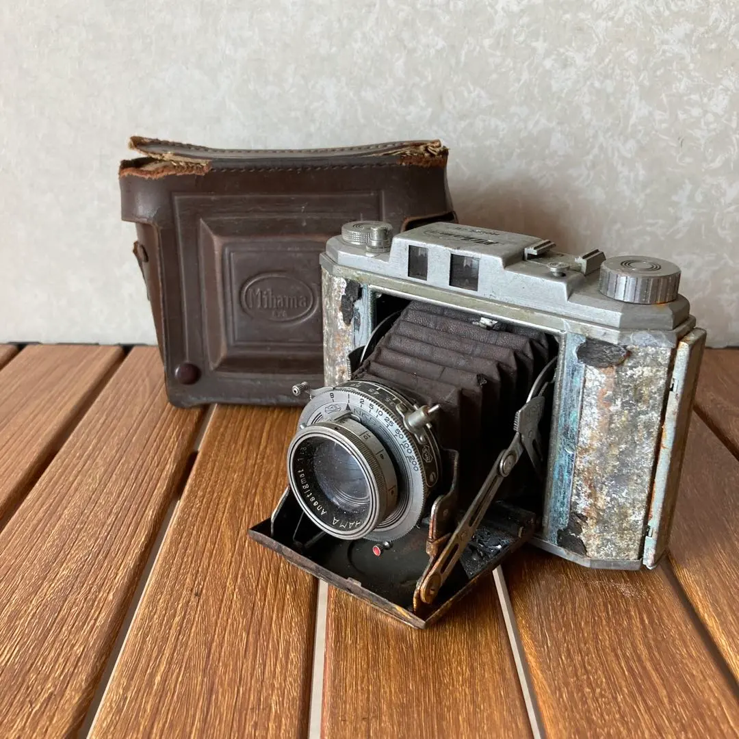 ジャンク品 当時物 ミハマ Mihama MODELⅡ 蛇腹 クラッシックカメラ