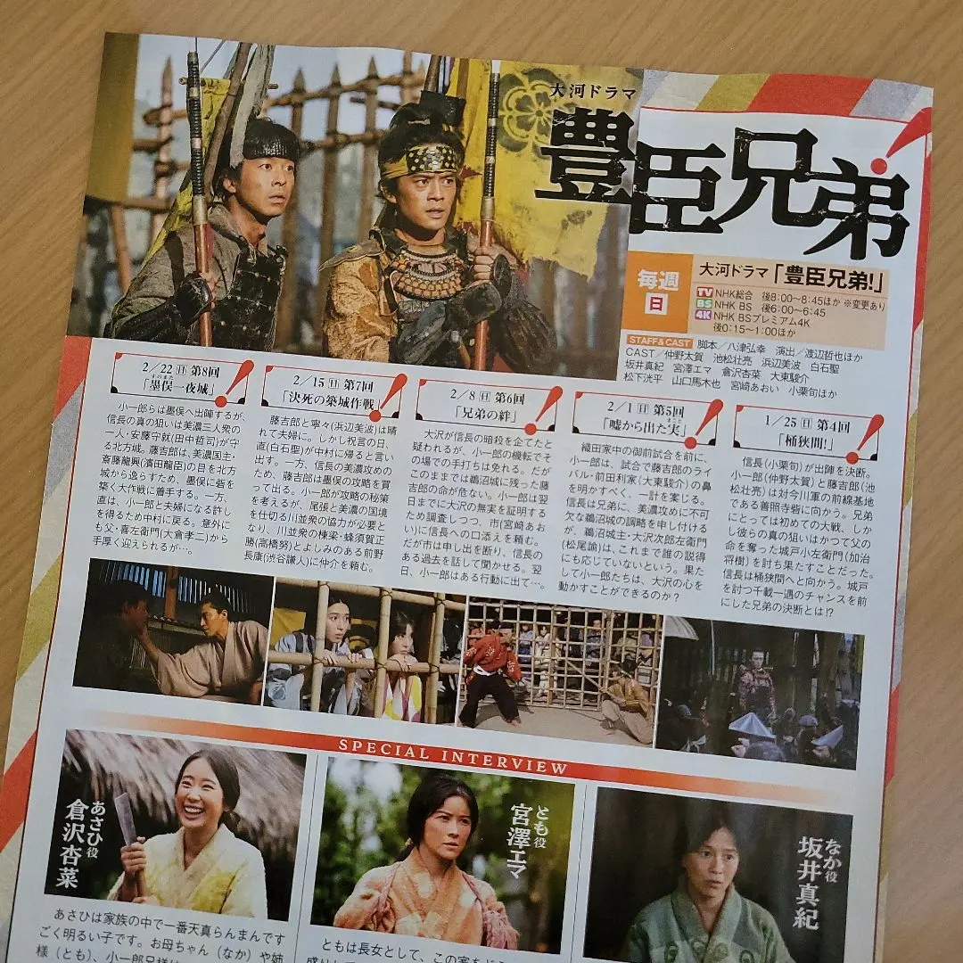 「豊臣兄弟」 デジタルTVガイド3月号 切り抜き