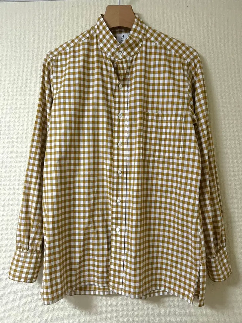 美品◎ anatomica アナトミカ シャツ XS チェック バンドカラー