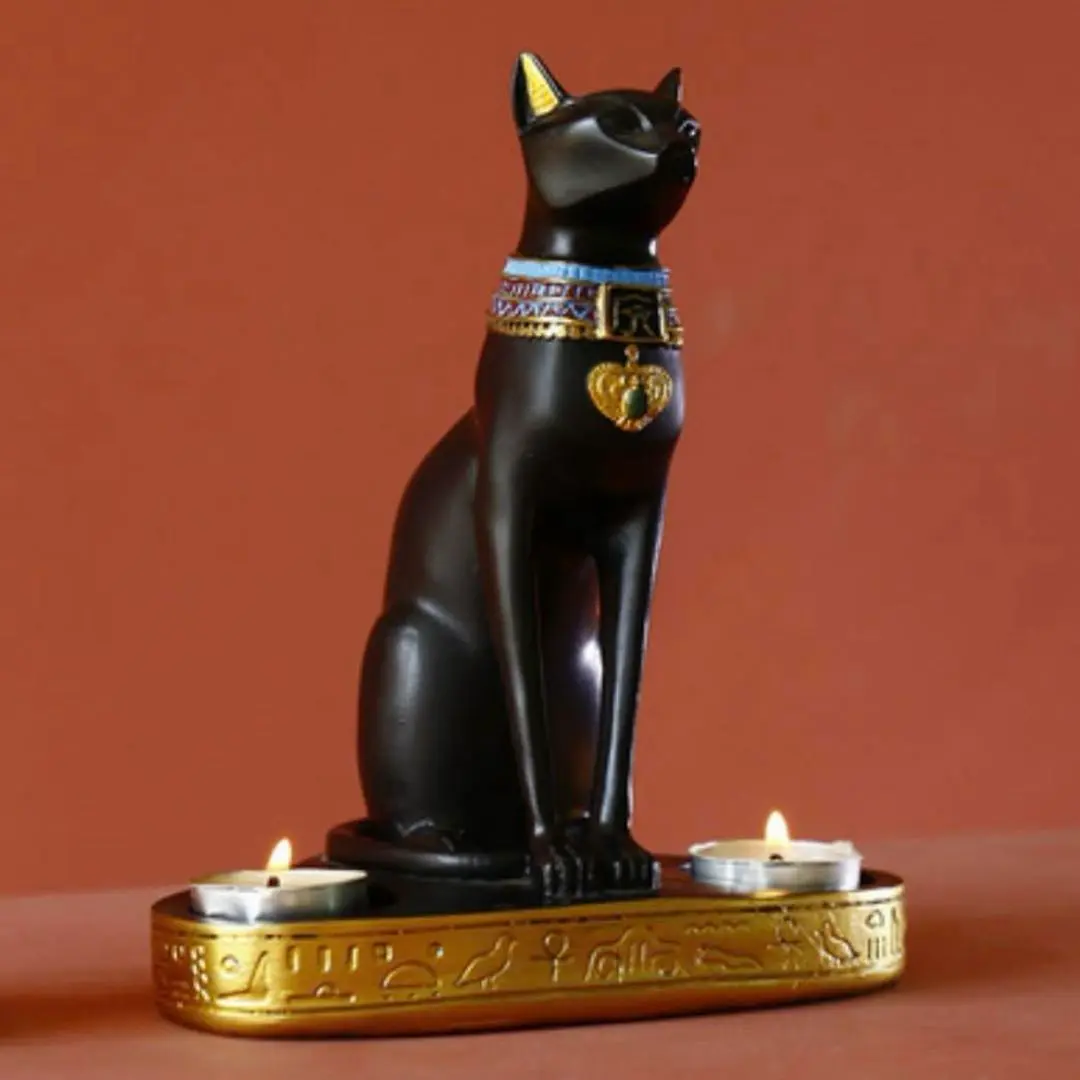 値下げ！エジプト黒猫　バスト　置物　インテリア　縁起物