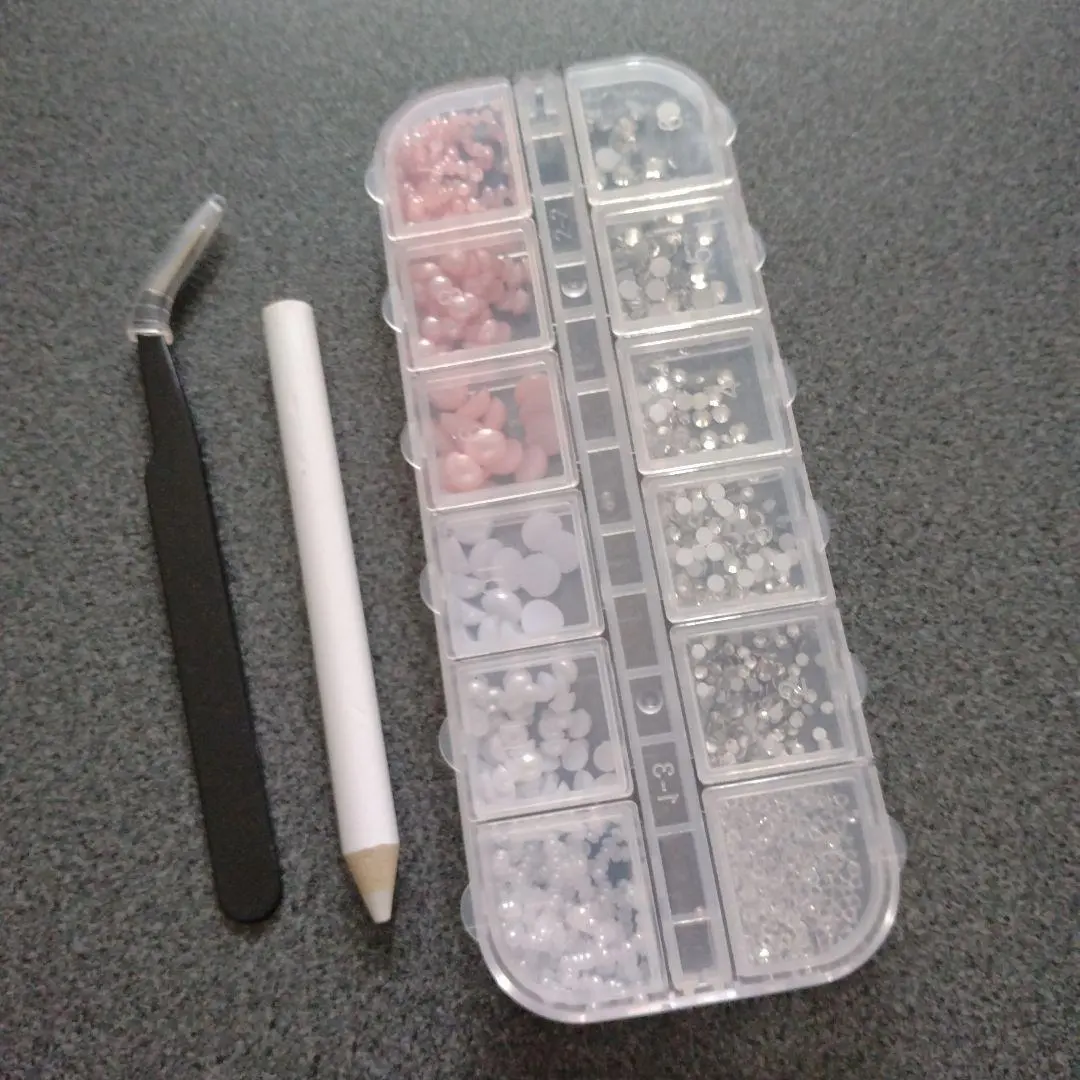 ☘️クリアネイルアートストーンセット ３カラー