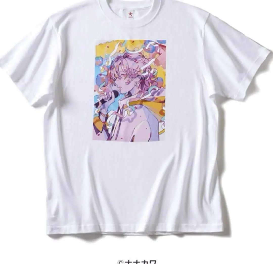 ナナカワ描きおろし Tシャツ 阿(SINGER) ホワイト M ロッキン スター