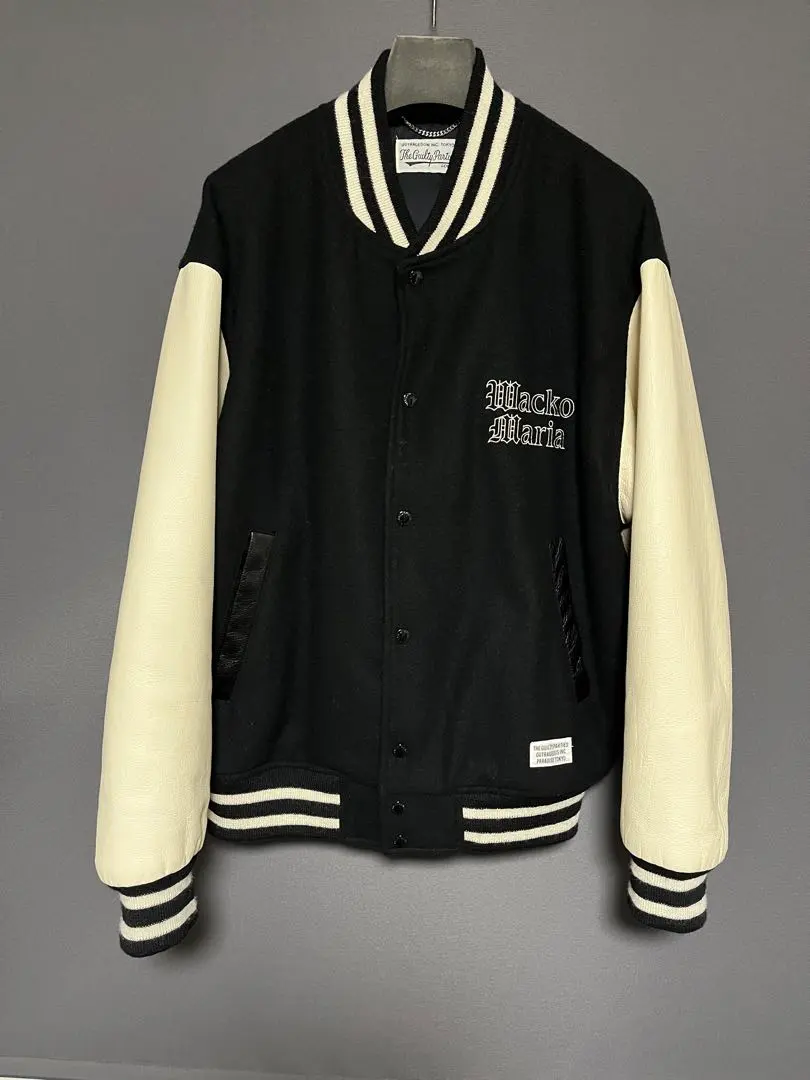Wacko Maria スタジャン ブラック/ホワイト　L バーシティジャケット