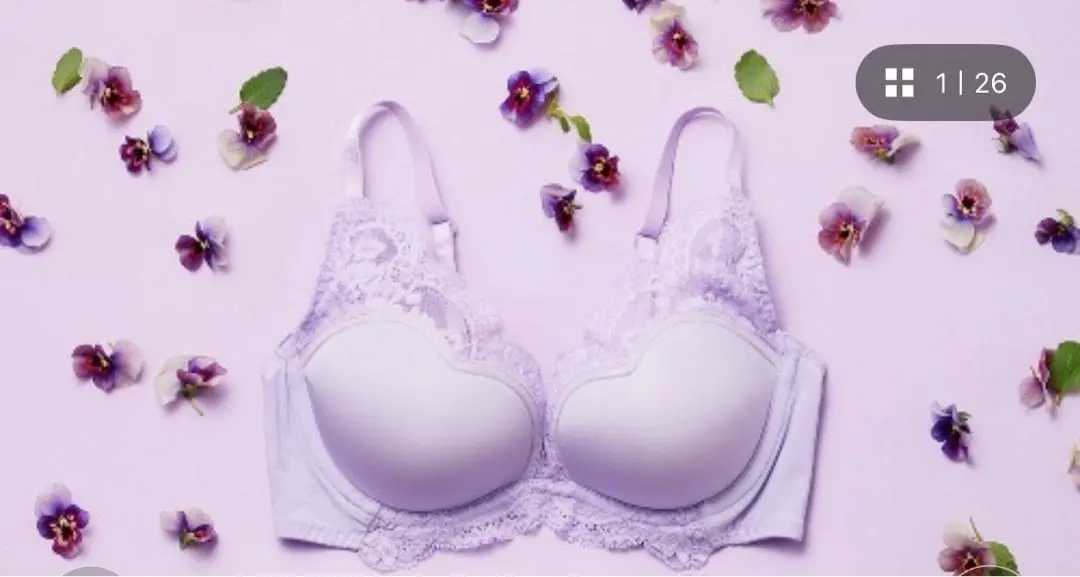 最終値下!!【新品】ピーチジョン ハートブラ すみれパープル B65