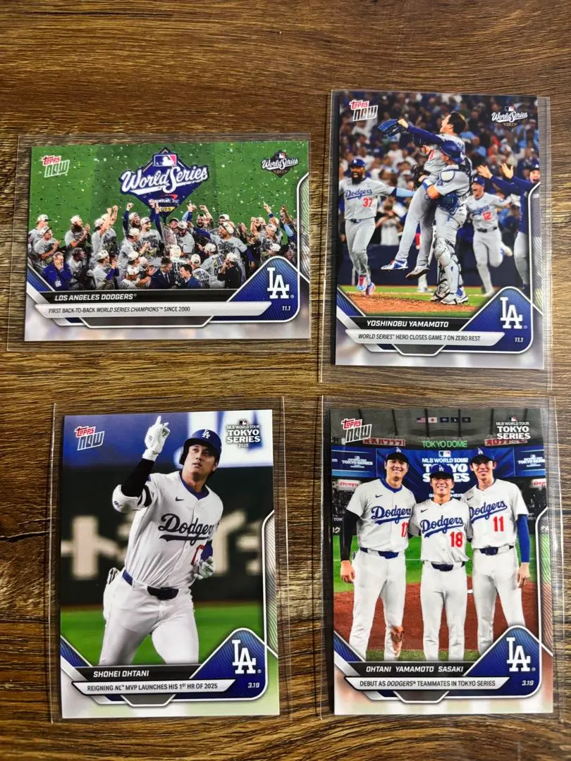 ロサンゼルス・ドジャース ワールドシリーズカード4枚セット