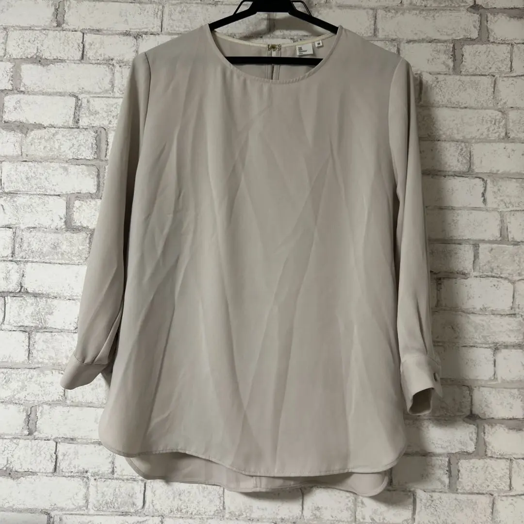 ベージュ 七分袖シャツ サイズ38