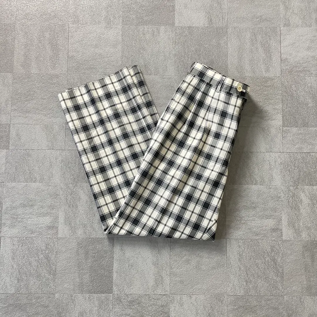 OLD 2tac check slacks 76 white black