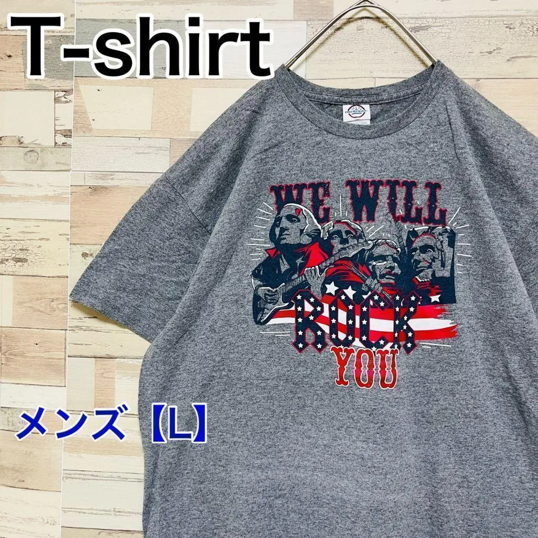 YC5【US輸入】DELTA　半袖Ｔシャツ【メンズL】グレー
