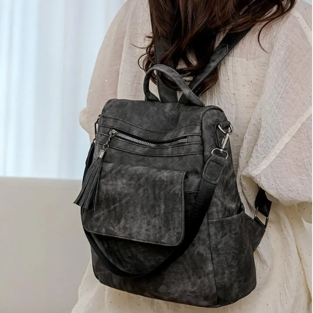 新品 リュック　レディース　ブラック　背面収納　盗難防止　ショルダーバッグ